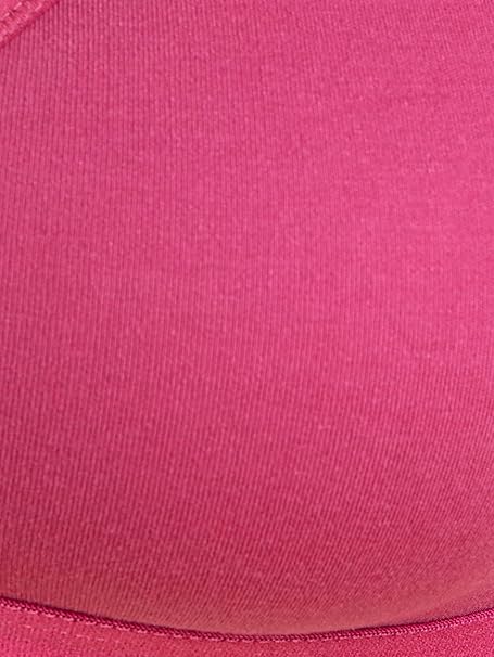 Clovia Women’s Cotton-Rich Dark Pink Wire-Free Full-Cup Everyday Bra – Non-Padded Comfort"